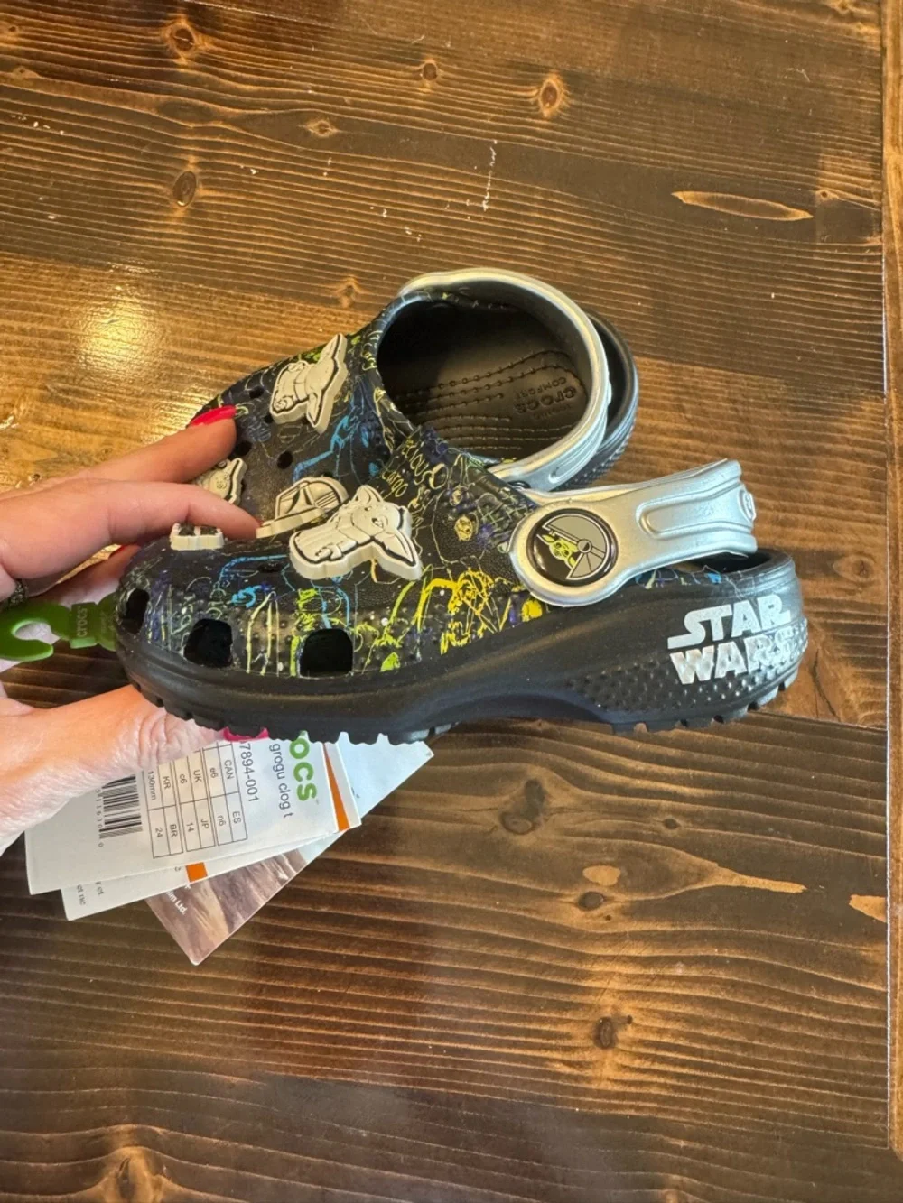 CROCS X Star Wars The Mandalorian The Child Classic Grogu Kids Clog Size 6C